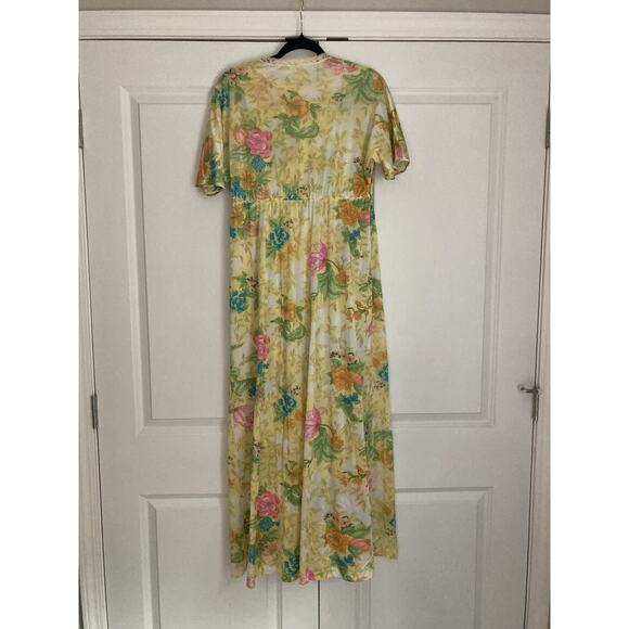 VTG Vanity Fair Floral Peignoir Robe Nightgown Negligee Set Small Made In USA - Picture 4 of 12